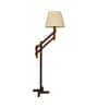 Flamingo Wooden Floor Lamp with Jute Shade & Brown Base