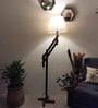 Flamingo Wooden Floor Lamp with Jute Shade & Brown Base