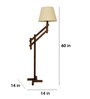 Flamingo Wooden Floor Lamp with Jute Shade & Brown Base