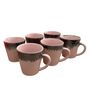 Flamingo  Pink Ceramic  (Set of 6) Tea Cups