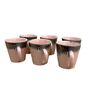 Flamingo  Pink Ceramic  (Set of 6) Tea Cups