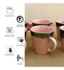 Flamingo  Pink Ceramic  (Set of 6) Tea Cups