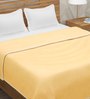 Beige Polyester 400 GSM Double Bed Room Temperature Blanket