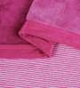 Pink Polyester 400 GSM Double Bed Room Temperature Blanket