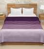 Purple Polyester 400 GSM Double Bed Room Temperature Blanket
