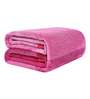Pink Polyester 400 GSM Double Bed Room Temperature Blanket