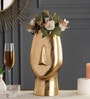 Flat Face Gold Aluminium Table Vase