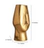 Flat Face Gold Aluminium Table Vase