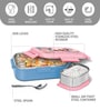 Flatmate Barbie Blue  700 ML Inner Stainless Steel & Outer Plastic  Lunch Box