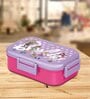 Flatmate Barbie Cherry Pink 700 ML Inner Stainless Steel & Outer Plastic  Lunch Box With Spoon