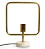 Flattened Cube Filament Shade Table Lamp With Bulb Base