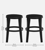 Flavia Metal Seating Stool in Black Colour