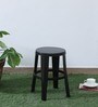 Flavia Metal Seating Stool in Black Colour