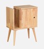 Flavia Solid Wood End Table In Natural Finish