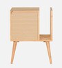 Flavia Solid Wood End Table In Natural Finish
