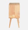 Flavia Solid Wood End Table In Natural Finish