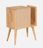 Flavia Solid Wood End Table In Natural Finish