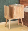 Flavia Solid Wood End Table In Natural Finish