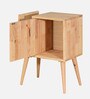 Flavia Solid Wood End Table In Natural Finish