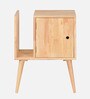 Flavia Solid Wood End Table In Natural Finish