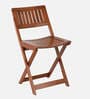 Flecto Teak Wood Folding Chair In Teak Finish (Set of 2)