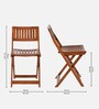 Flecto Teak Wood Folding Chair In Teak Finish (Set of 2)