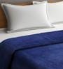 Blue Fleece 200 GSM Double Bed  Room Temperature Blanket