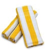 Fleecy Yellow N White Striped Bath Towels (Set of 2)