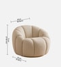 Fleoriane Petal Lounge Chair In Cream Colour