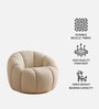 Fleoriane Petal Lounge Chair In Cream Colour