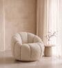 Fleoriane Petal Lounge Chair In Cream Colour