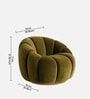 Fleoriane Petal Lounge Chair In Olive Colour