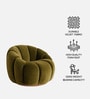 Fleoriane Petal Lounge Chair In Olive Colour