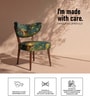 Fleorique Pattern Lounge Chair In Botanical Green Colour