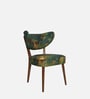 Fleorique Pattern Lounge Chair In Botanical Green Colour