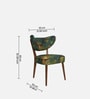 Fleorique Pattern Lounge Chair In Botanical Green Colour