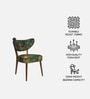 Fleorique Pattern Lounge Chair In Botanical Green Colour