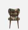 Fleorique Pattern Lounge Chair In Botanical Green Colour