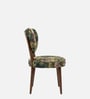 Fleorique Pattern Lounge Chair In Botanical Green Colour