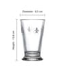 Fleur De Lys Transparent Glass ( Set of 6 ) Cocktail Glasses