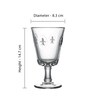 Fleur De Lys Transparent Glass ( Set of 6 ) Wine Glass