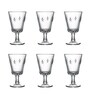 Fleur De Lys Transparent Glass ( Set of 6 ) Wine Glass