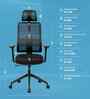 Flex Breathable Mesh Ergonomic Chair In Black Colour
