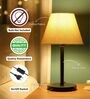 Flex Fabric Shade Table Lamp, Minimalist Bedside Lamp with Metal Base for Bedroom, Living Room & Study