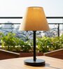 Flex Fabric Shade Table Lamp, Minimalist Bedside Lamp with Metal Base for Bedroom, Living Room & Study