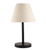Flex Fabric Shade Table Lamp, Minimalist Bedside Lamp with Metal Base for Bedroom, Living Room & Study