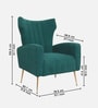 Flexed  Velvet Guest Chairs In Green  Colour