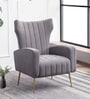 Flexed  Velvet Guest Chairs In Grey  Colour