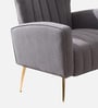 Flexed  Velvet Guest Chairs In Grey  Colour