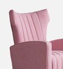 Flexed  Velvet Lounge Chair In Pink Colour